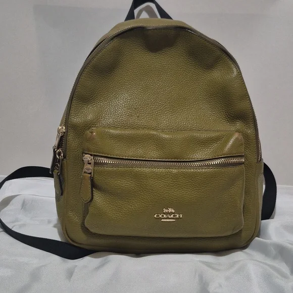 Coach Charlie Pebbled Leather Backpack